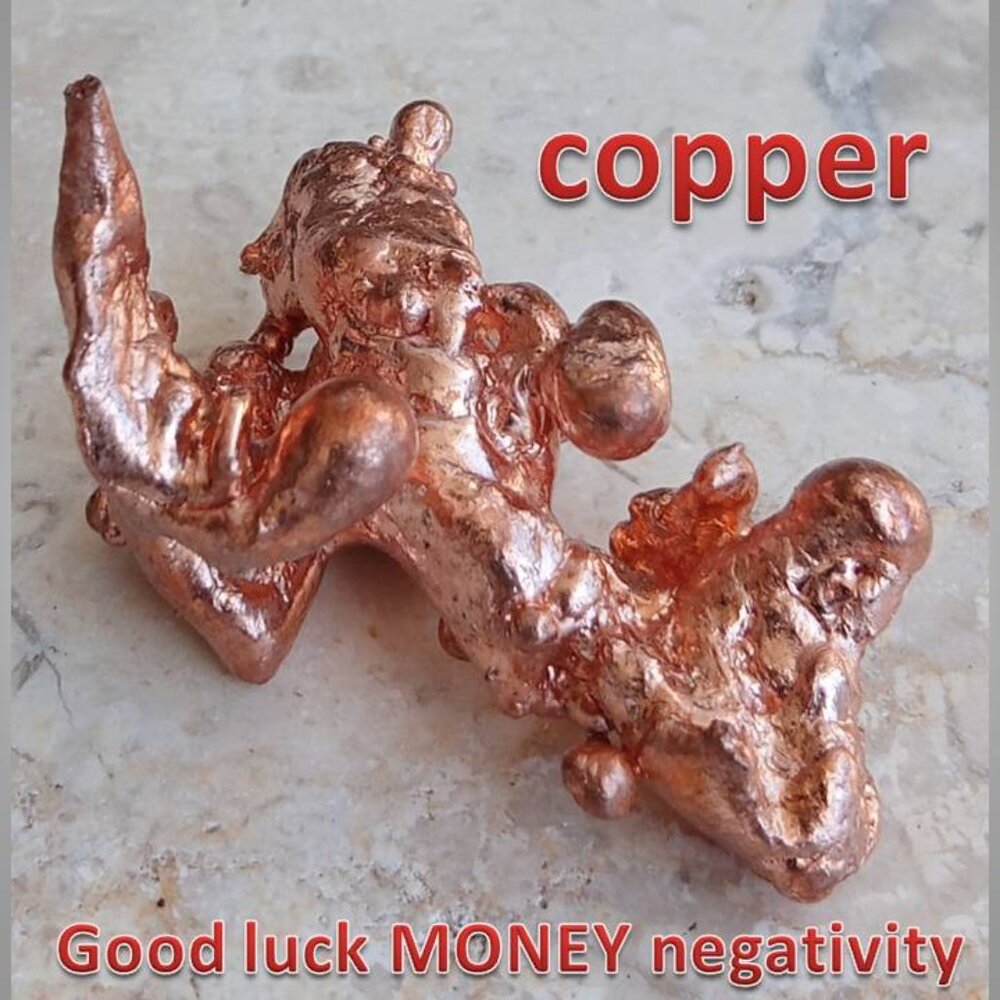 COPPER mineral nugget 03 GOOD LUCK money